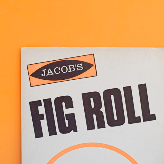 Vintage 1980s Shop Advertising Biscuit Sign - Fig Rolls by Vintage