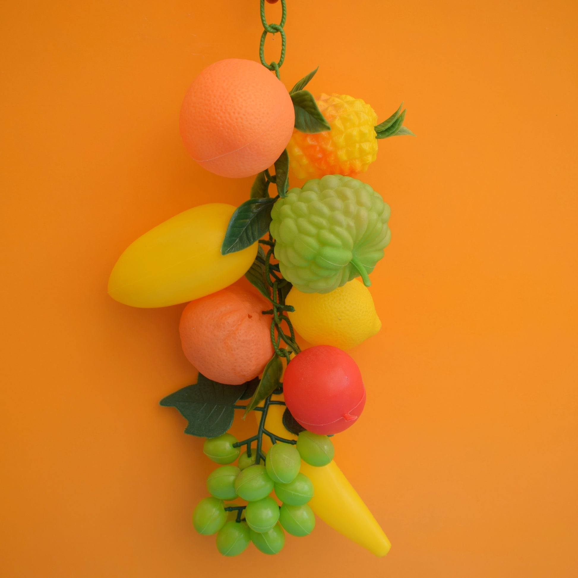 Vintage 1960s Plastic Fruit Strings - Oranges / Fruit Salad by Pineapple Retro