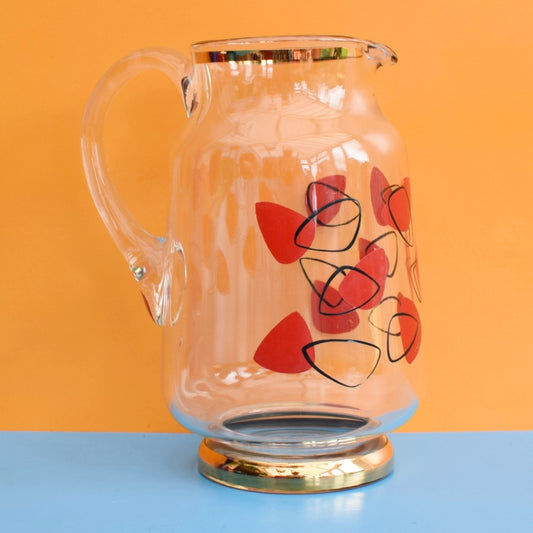 Vintage 1950s Atomic Space Age Drinking Glasses / Jug by Vintage