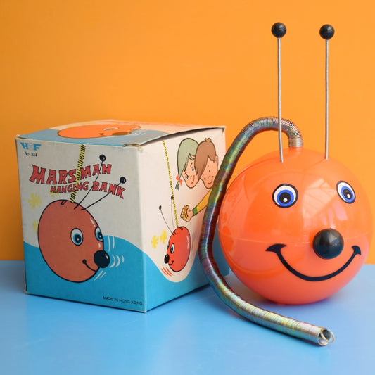 Vintage 1960s Mars Man Hanging Bank by Pineapple Retro