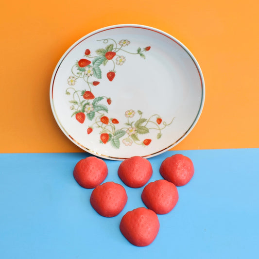 Vintage 1970s Avon Strawberry Plate & Soaps by Pineapple Retro