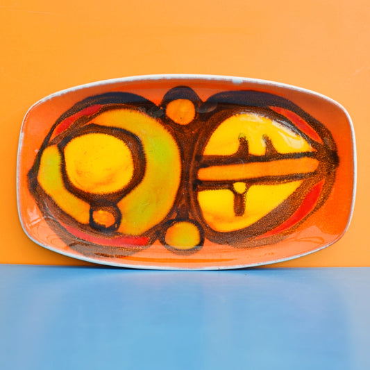 Vintage 1970s Poole Delphis Pin Dish - Orange by Pineapple Retro