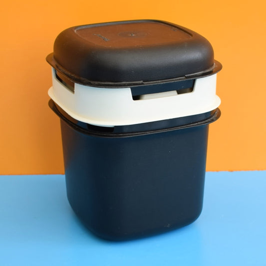 Vintage 1970s Ice Bucket - Tupperware - Black
