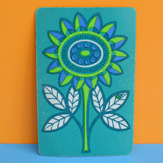 Vintage 1960s Playing Cards - Flower Power- Blue