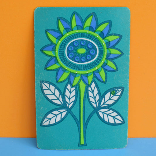 Vintage 1960s Playing Cards - Flower Power- Blue by Vintage