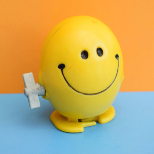 Vintage 1970s Mr Men Wind Up Toy - Mr Happy by Pineapple Retro