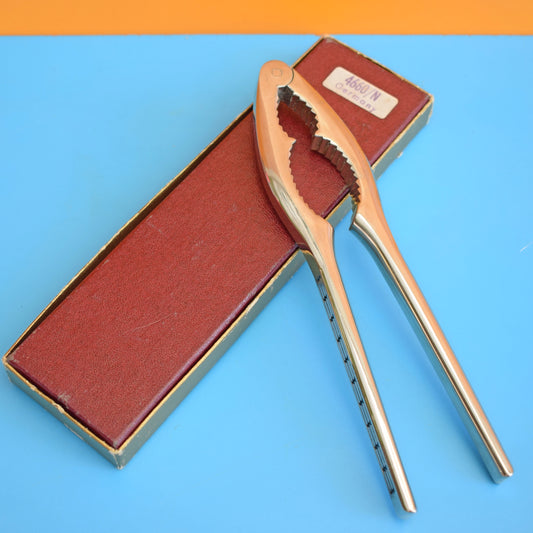 Vintage 1960s Chromed Nut Crackers - Boxed by Vintage