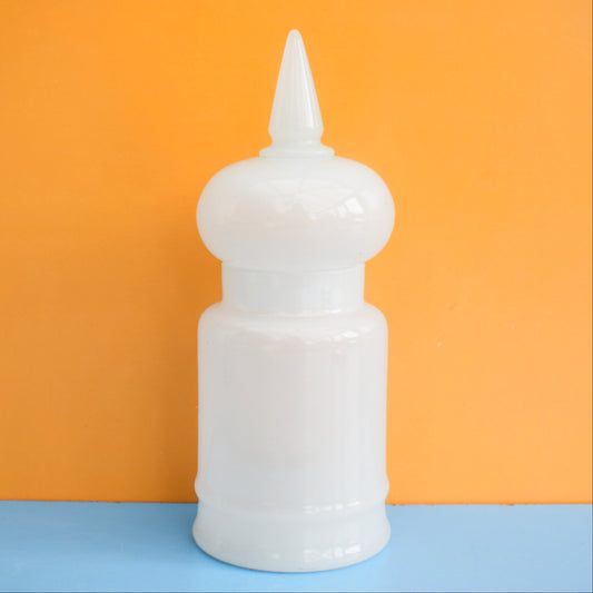 Vintage 1960s Italian Candy Jar - White