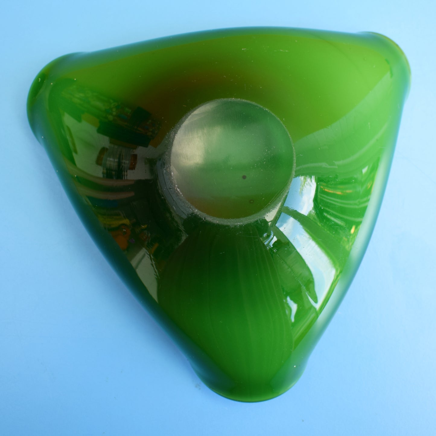 Vintage 1960s Glass Bowl - Japanese Glass - Green