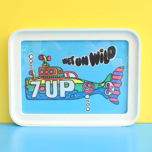 Vintage 1960s American 7 UP Transfer - Wet Un Wild Submarine - Framed