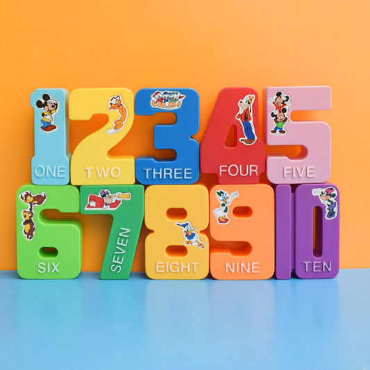 Vintage 1970s Tyco Plastic Numbers - Disney by Pineapple Retro