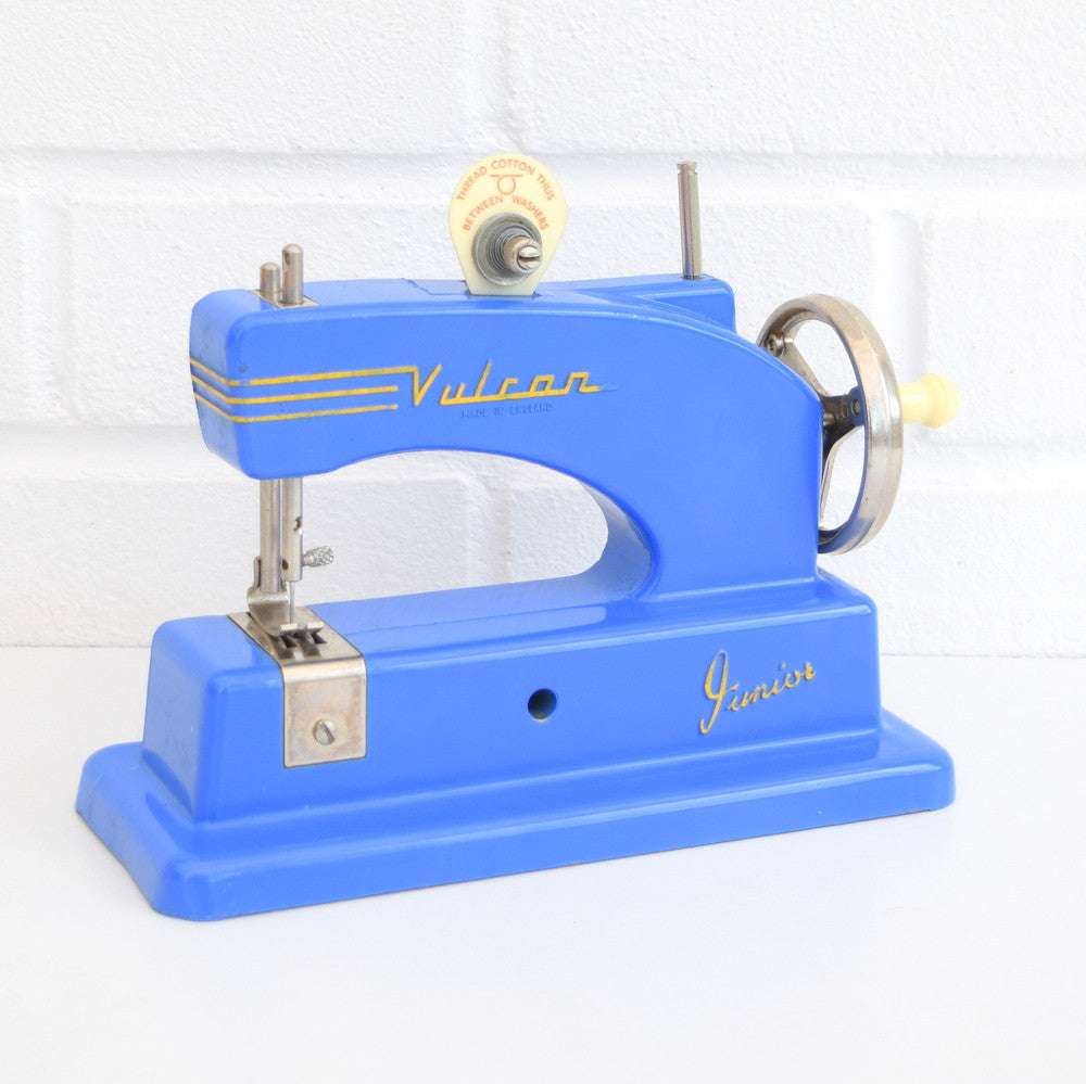 Vintage 1950s Children's Vulcan Junior Sewing Machine, Blue
