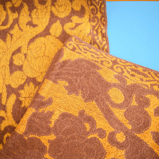 Vintage 1960s Cotton Towels - Brown by Pineapple Retro