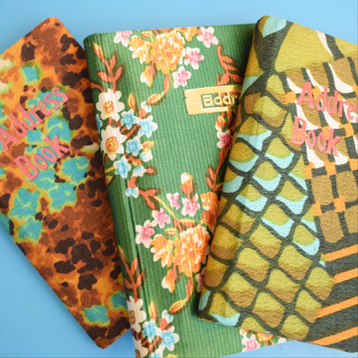 Vintage 1960s Floral / Geo Address Books by Pineapple Retro