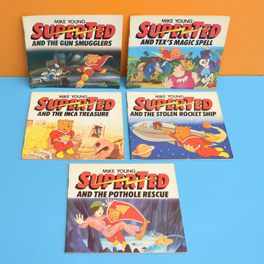 Vintage 1980s Books - Superted x5 by Pineapple Retro