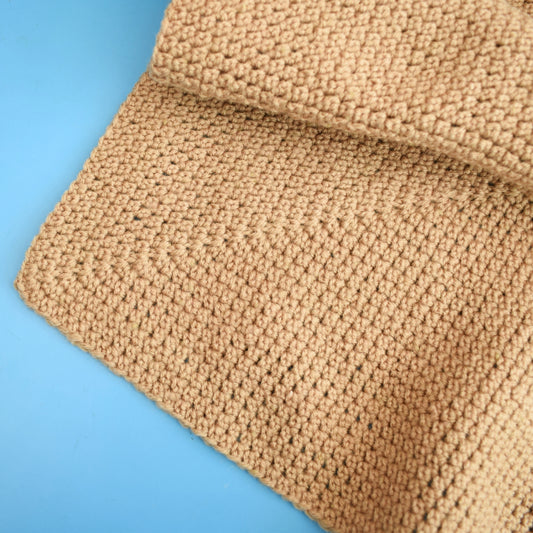 Vintage 1970s Crochet Blanket / Throw - Atumnal Colours by Vintage