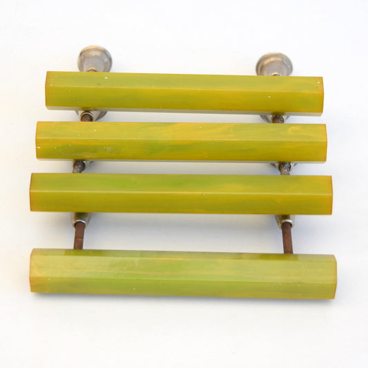 Vintage 1950s Bakelite Green Handles x8