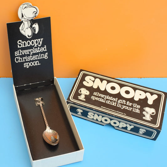 Vintage 1960s Boxed Kids Snoopy Spoon by Vintage