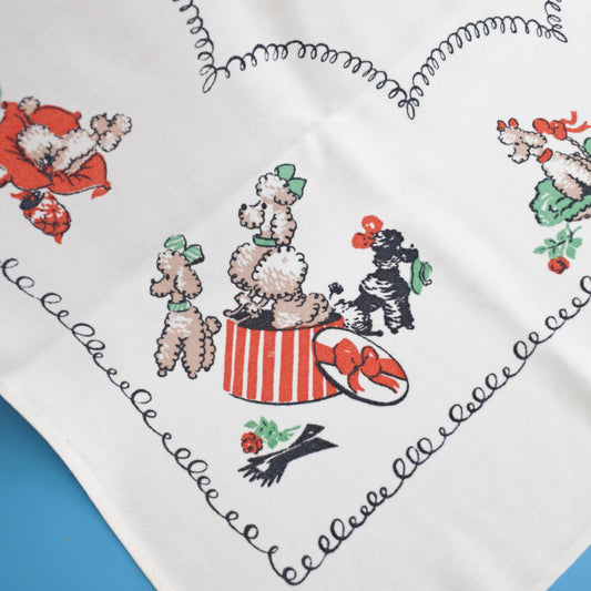Vintage 1950s Tablecloth - Poodles by Pineapple Retro