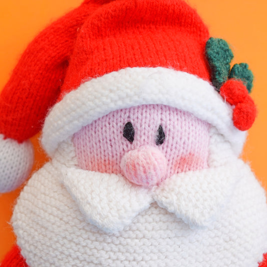 Vintage Knitted Santa / Father Christmas - Handmade