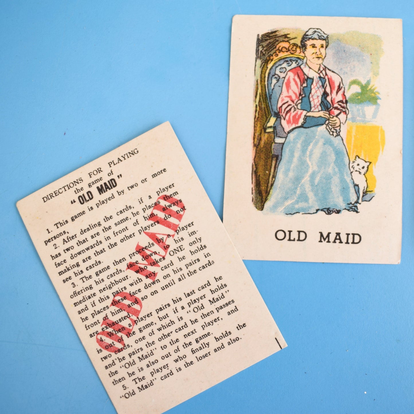 Vintage 1960s Old Maid Card Game - Fantastic Images