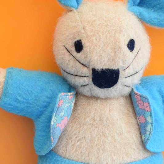 Vintage 1960s Bunny In Jacket- Flower Power - Blue by Vintage