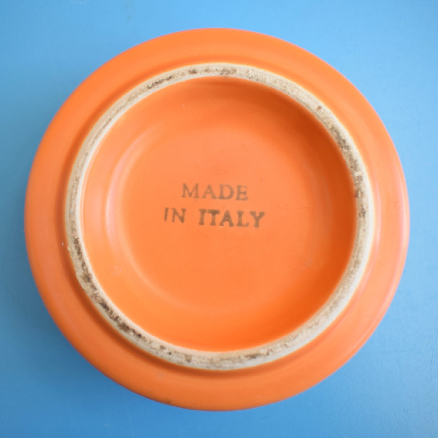 Vintage 1970s Candle Holder - Italian - Orange