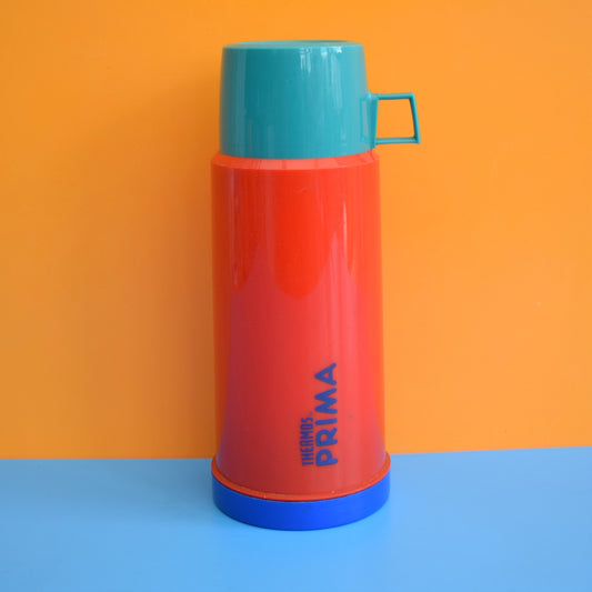 Vintage 1980s Large Plastic Thermos Flask - Red by Pineapple Retro
