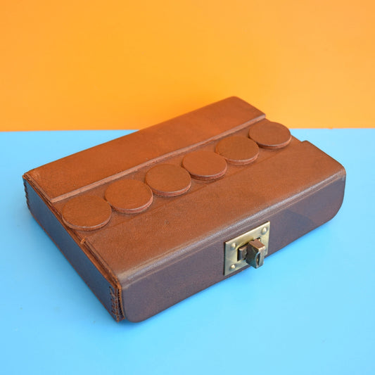 Vintage 1970s Playing Cards - Quality Leather Case by Vintage