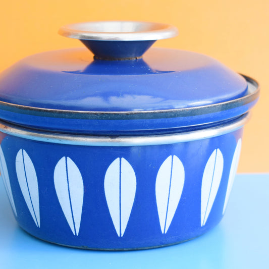 Vintage 1960s Enamel Saucepan -Cathrineholm - Blue by Vintage