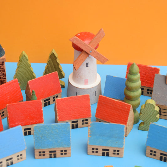 Vintage 1970s German Village / House Blocks by Pineapple Retro