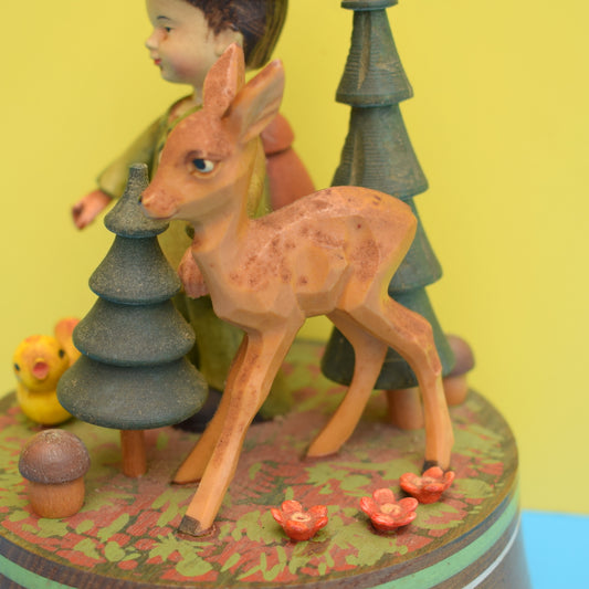 Vintage 1950s Musical Ornament - Bambi & Toadstool - Moulin Rouge by Vintage