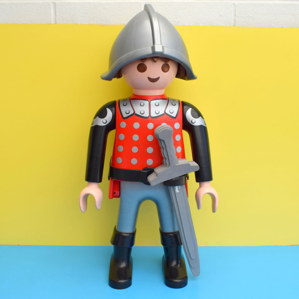 Retro, Kitsch Large Playmobil Figure - Knight With Sword