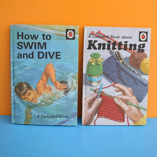 Vintage Ladybird Books - Swim/ Dive Or Knitting by Pineapple Retro