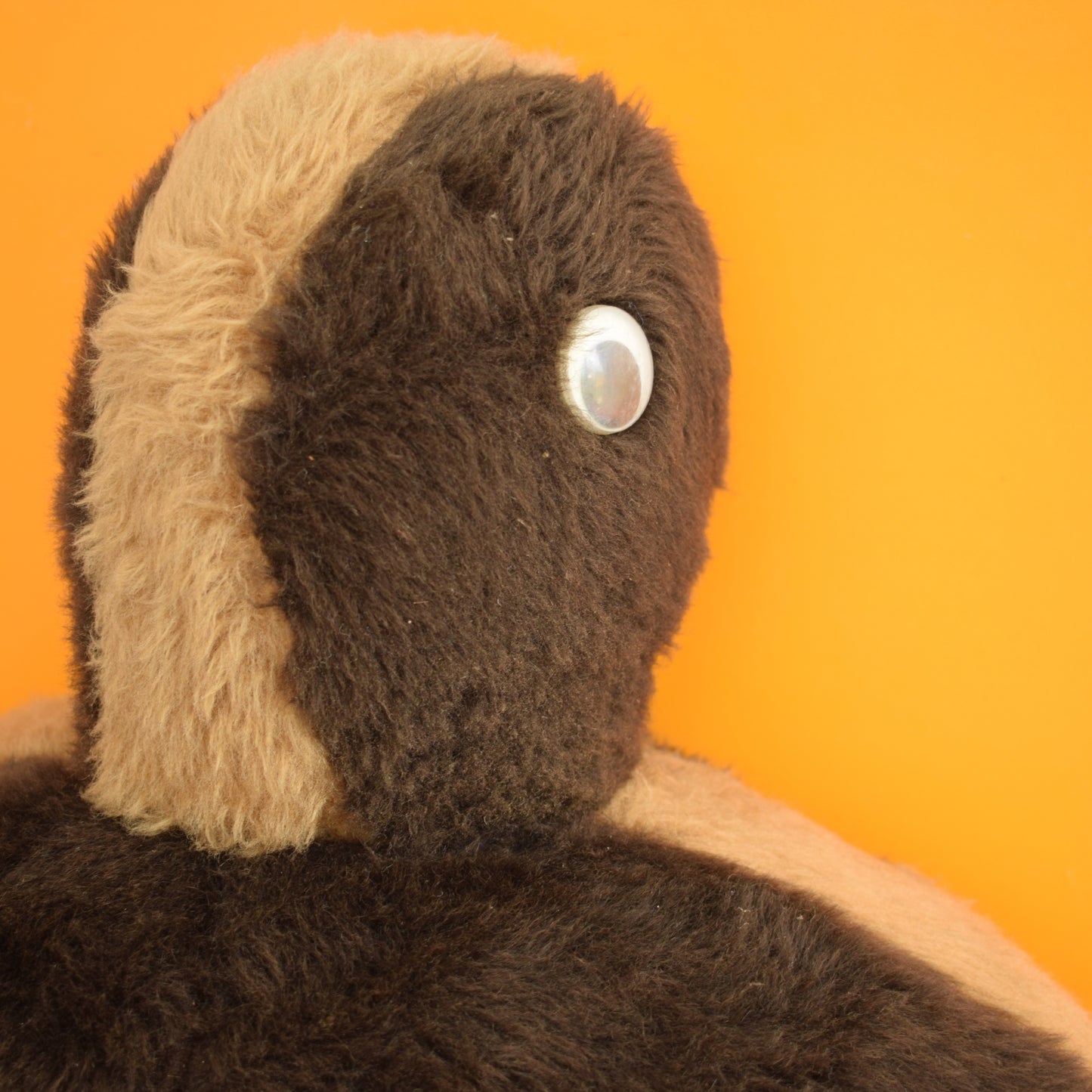 Vintage 1970s Large Fluffy Tortoise Footstool by Pineapple Retro