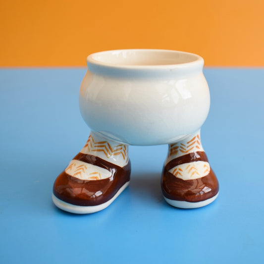 Vintage Carlton Ware Walking Ware Egg Cup - Brown Shoes