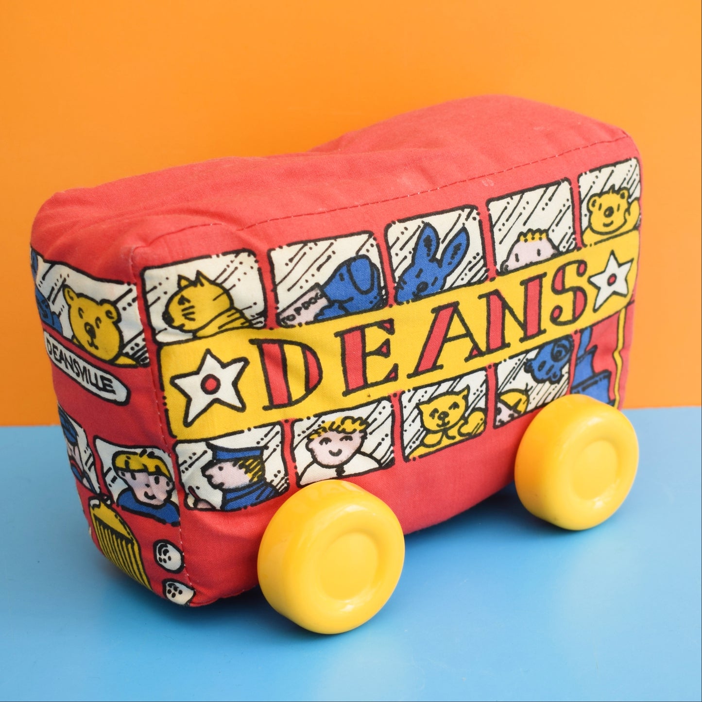 Vintage 1980s Rare Deans Childsplay Fabric Bus