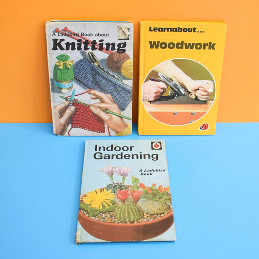 Vintage Ladybird Books - Indoor Gardening , Knitting, Woodwork by Pineapple Retro