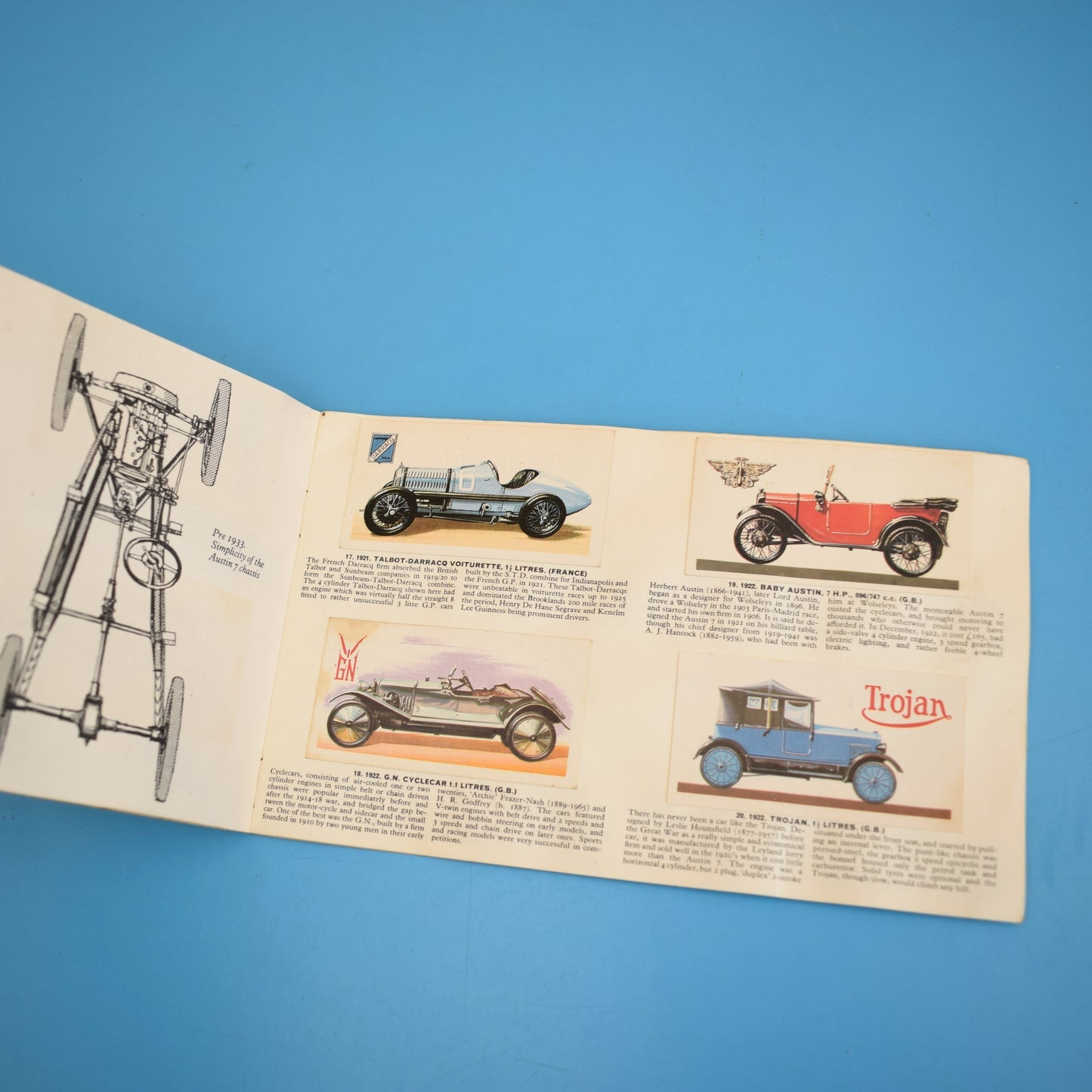 Vintage 1960s Tea Card Collection- History Of Cars