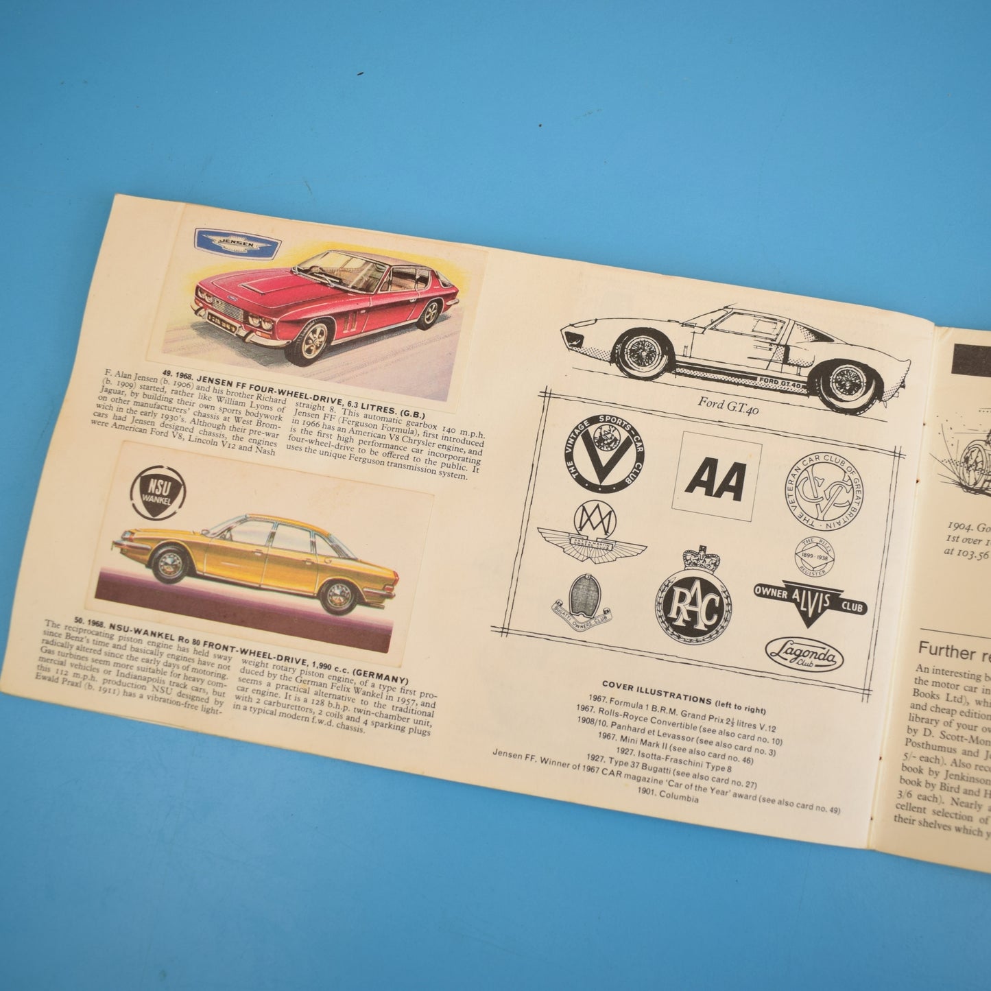 Vintage 1960s Tea Card Collection- History Of Cars