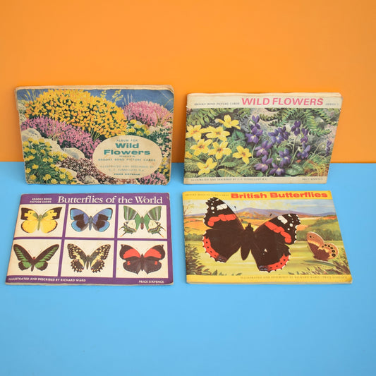 Vintage 1960s Tea Card Collections- Butterflies / Flowers by Pineapple Retro