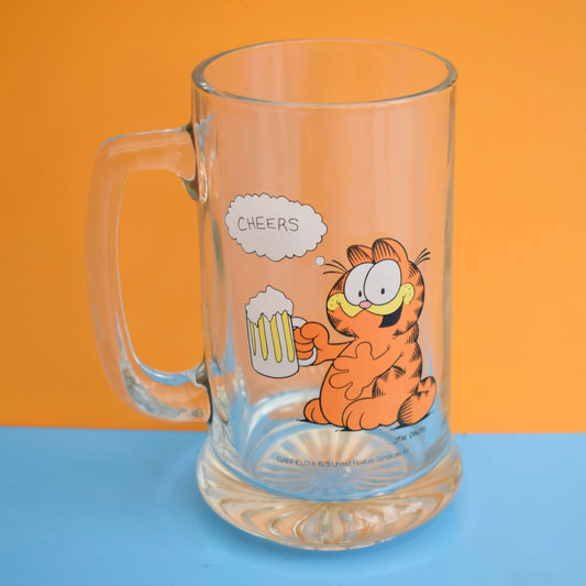 Vintage 1970s Garfield Glass Tankard by Vintage