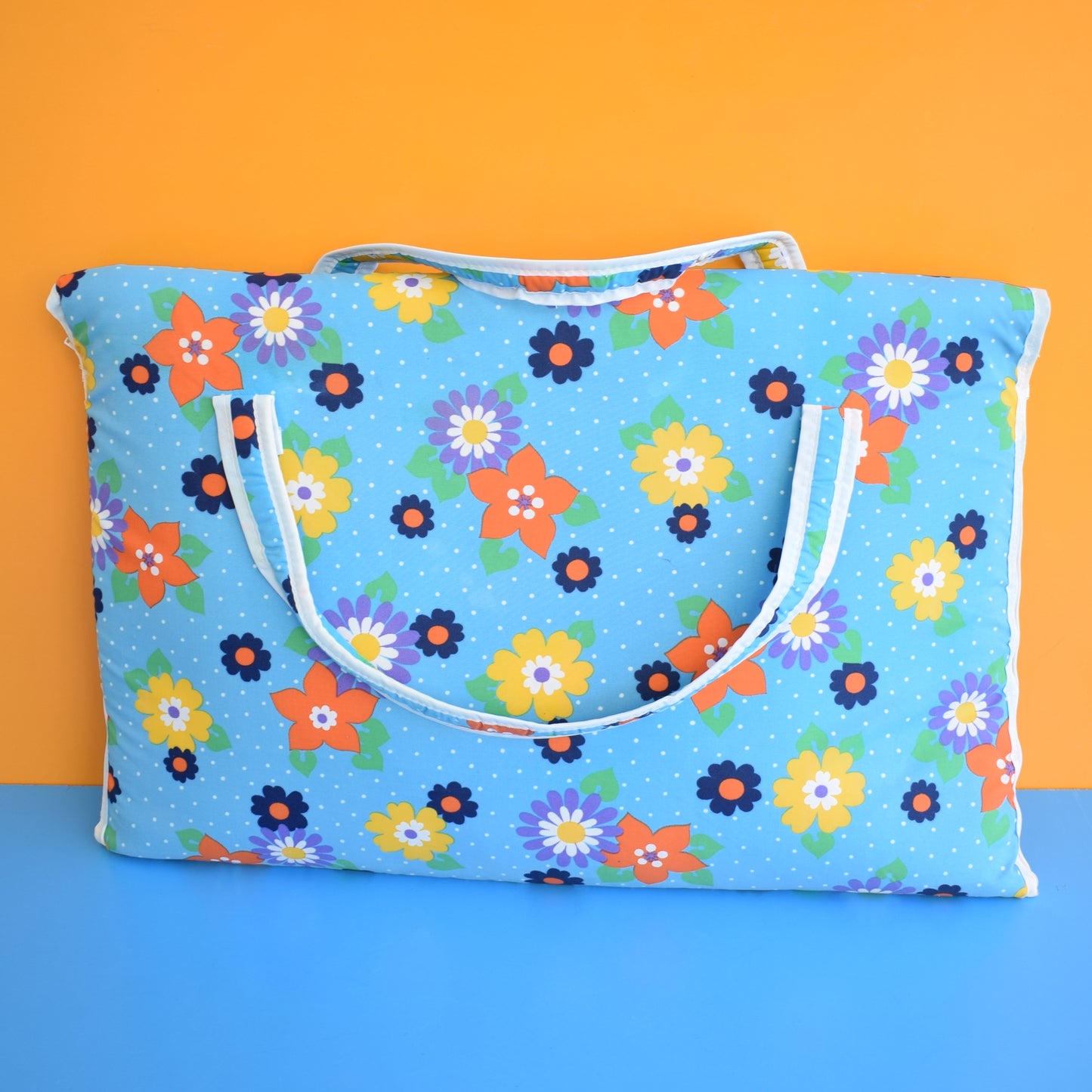 Vintage 1970s Padded Long Folding Cushion