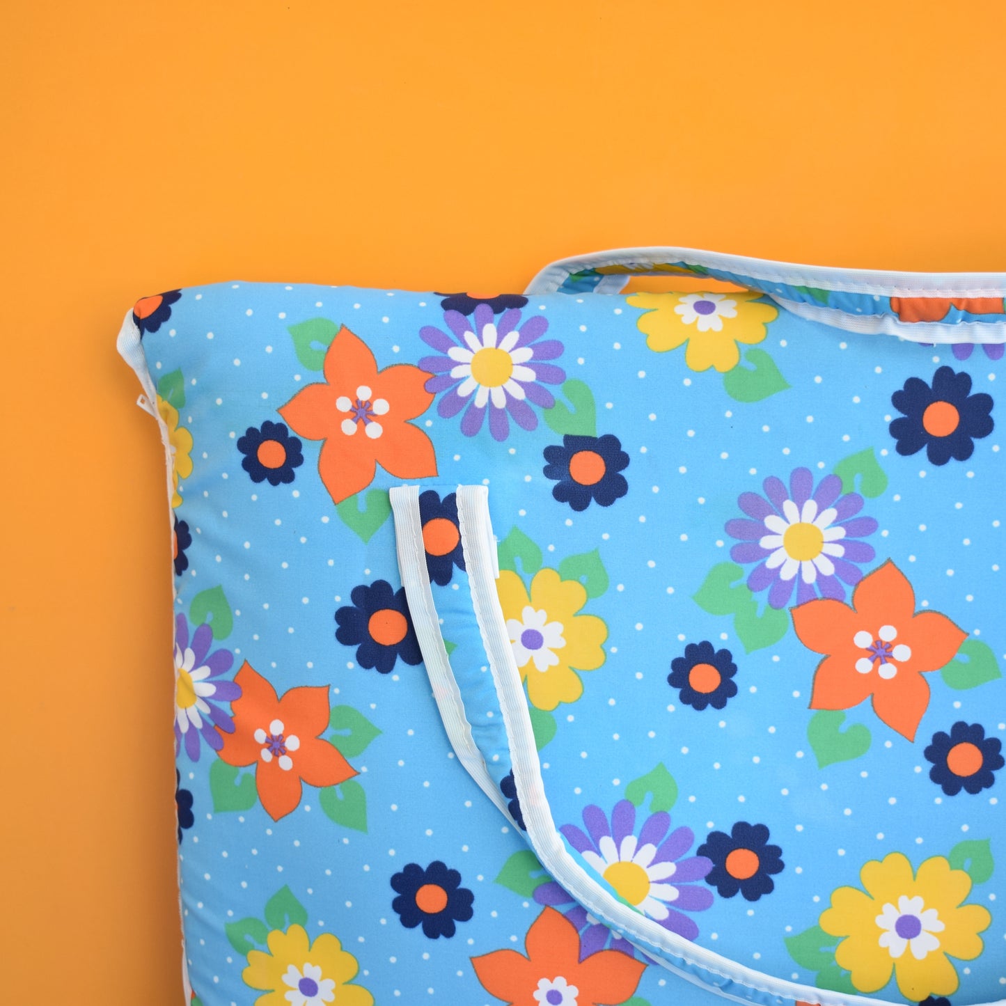 Vintage 1970s Padded Long Folding Cushion