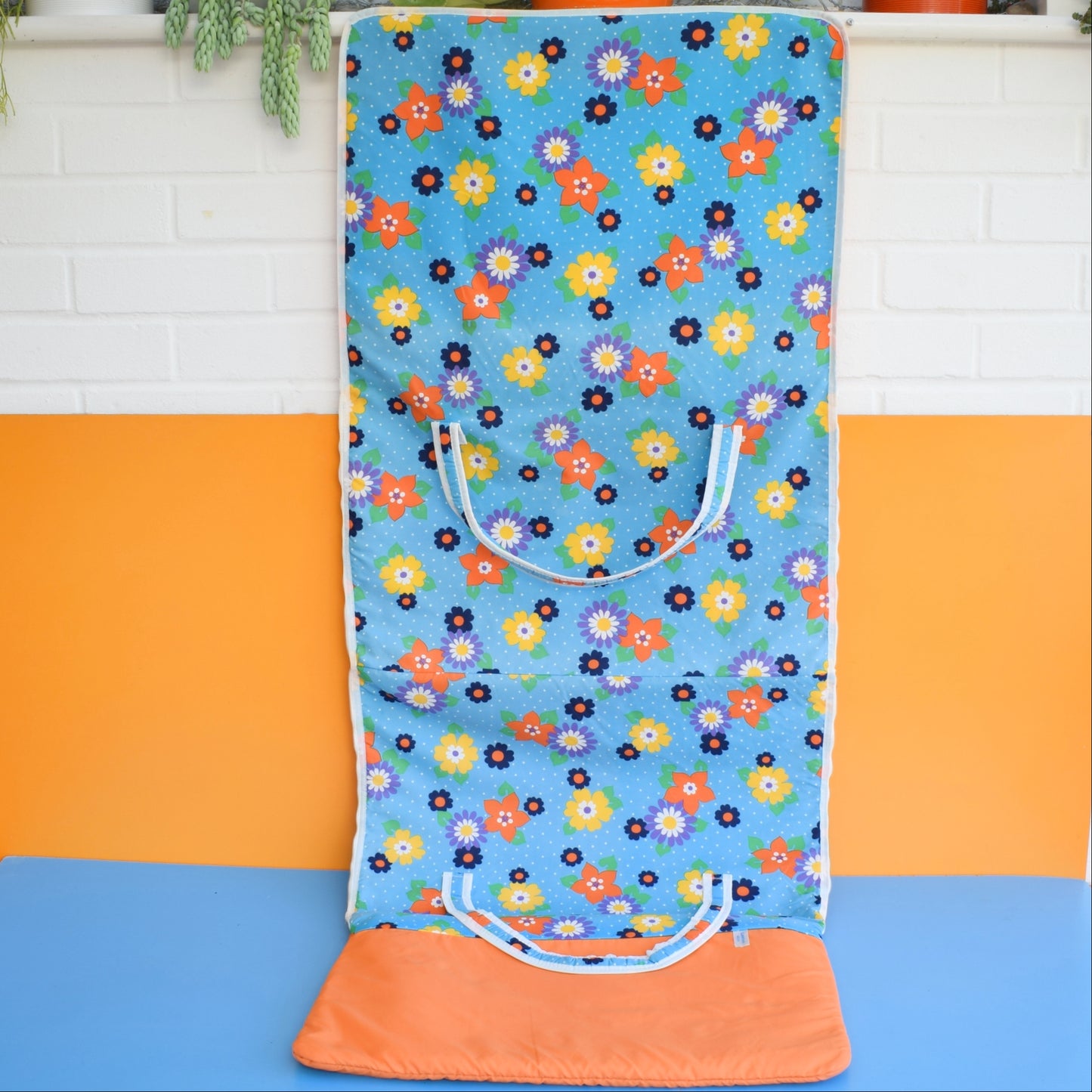 Vintage 1970s Padded Long Folding Cushion