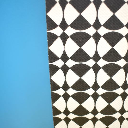Vintage 1960s Op Art Danish Wallpaper - Black & White Design