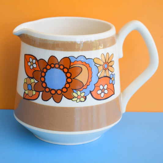 Vintage 1960s Sadler Jug- Flower Power by Vintage