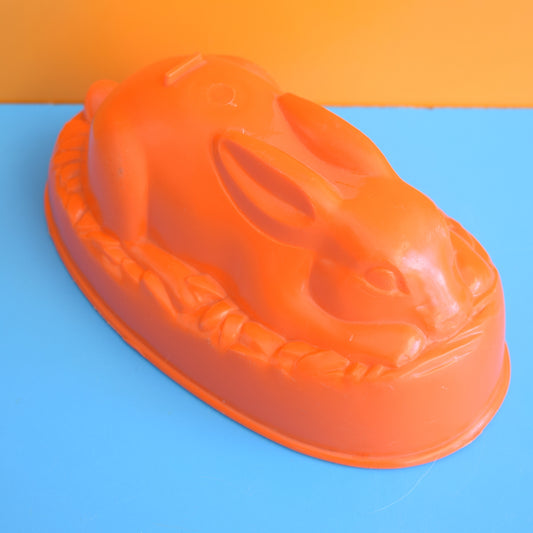 Vintage 1970s Jelly Mould - Orange Bunny by Pineapple Retro