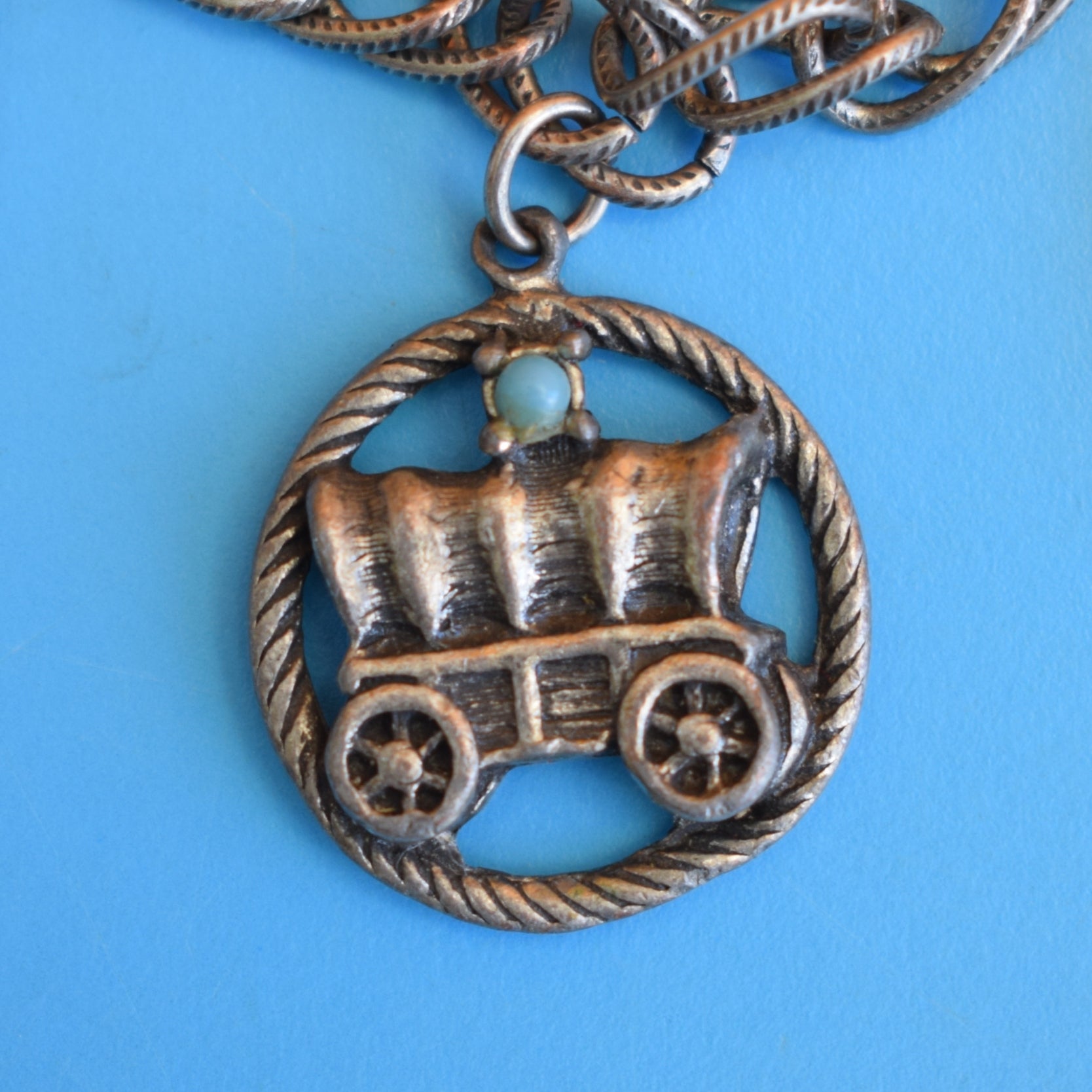 Vintage 1960s Small Charm Bracelet - Cowboy Western by Vintage