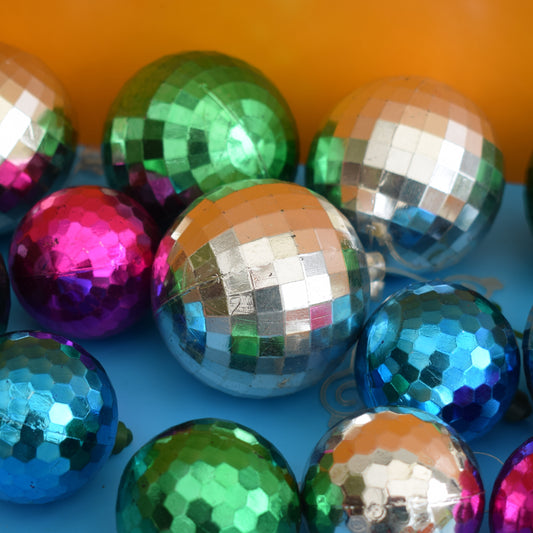 Vintage 1970s Plastic Christmas Disco Balls x13